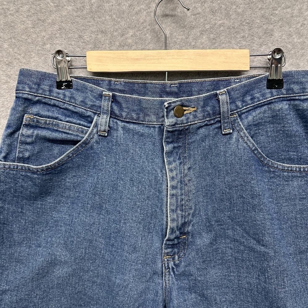 Vintage Wrangler Shorts Mens Size 34 Denim Jeans Baggy Jorts Work Y2K 90s Skate - Picture 3 of 9